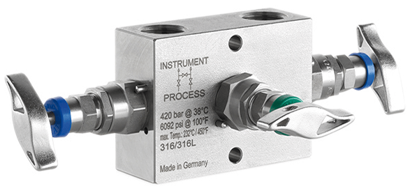 Ashcroft V02 Series Direct and Remote Mount 3-Valve Manifold